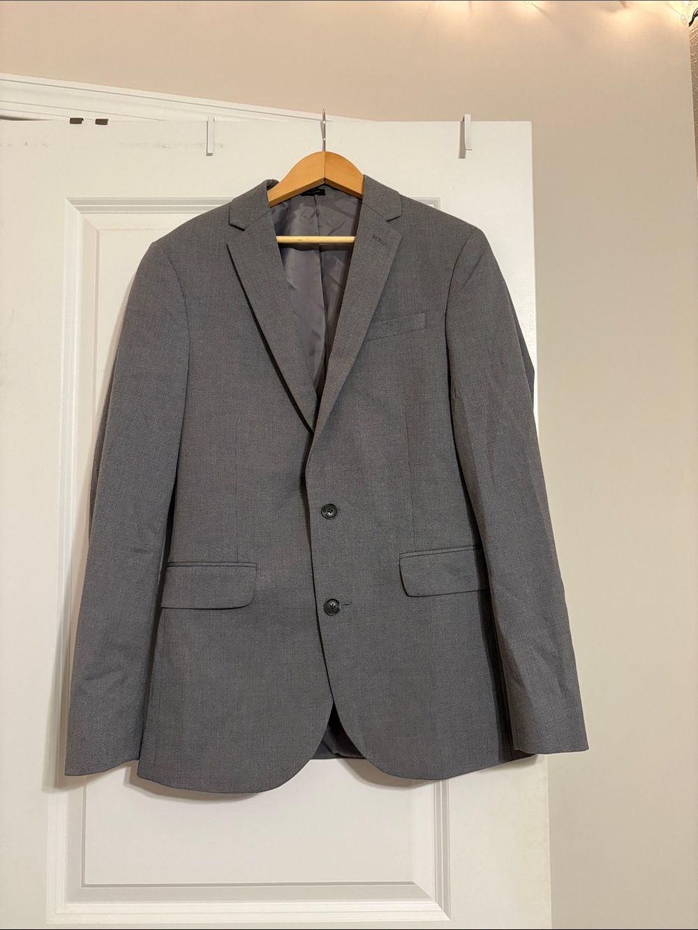 jf j.ferrar Men's Gray Two-Button Sport Coat